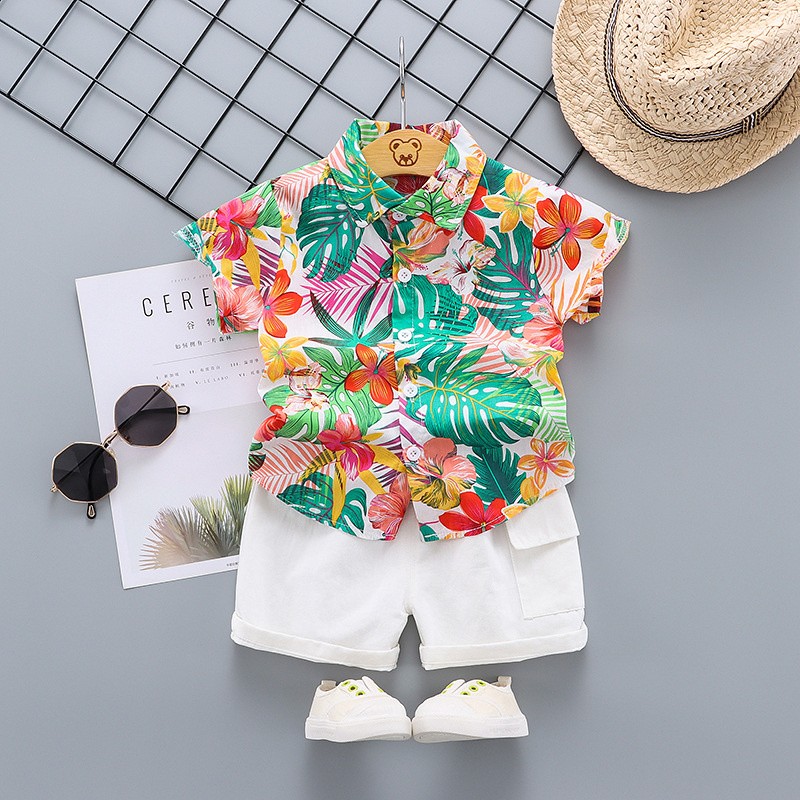 New Summer Baby Boys Clothes Suit Children Casual Shirt Shorts 2Pcs/Sets Toddler Fashion Costume Infant Outfits Kids Tracksuits