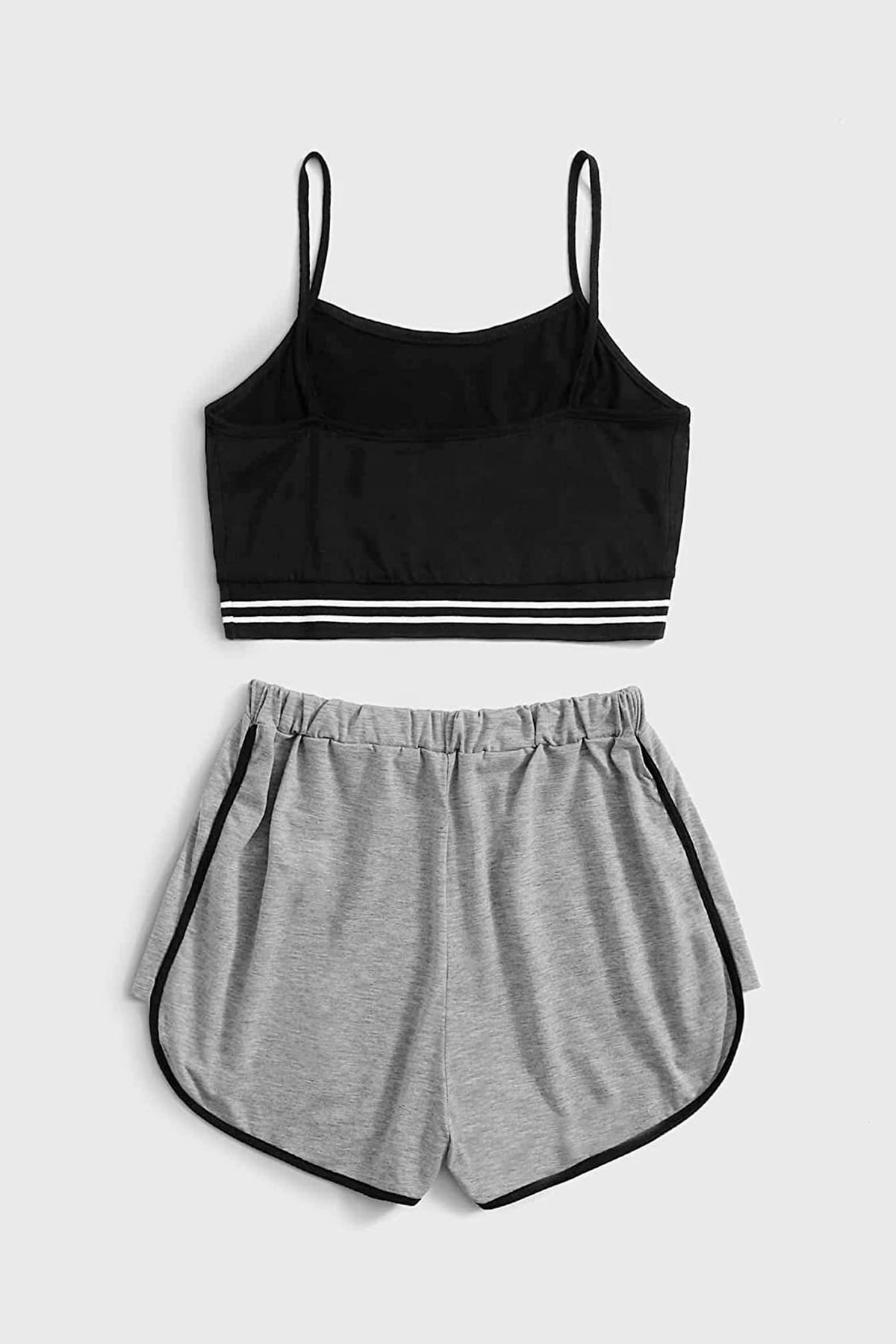 Gorgeous Favorite Black 2 Li Combed Cotton Shorts Set