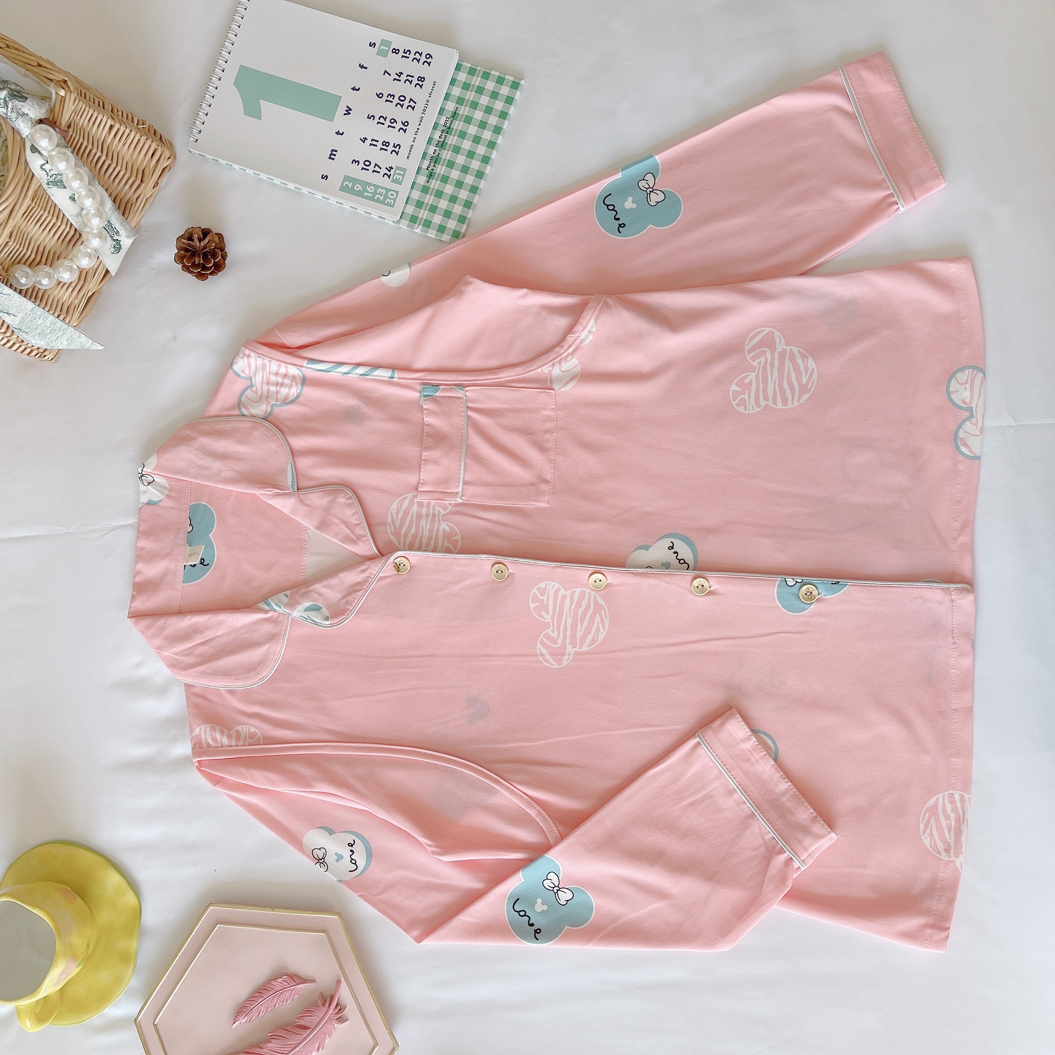 Pajamas Clothes Women Breastfeeding Set Leisurewear Nursing Suits Pregnant Woman Pajamas Twinset Breastfeeding Tops Pant 2pcs