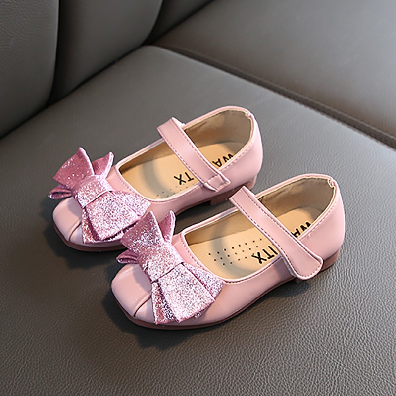 Pu Baby Baby Shoes Soft Rubber Sole Shoes Anti-slip Bow Sandals Casual Walking Shoes Kids Baby Girls Princess Shoes