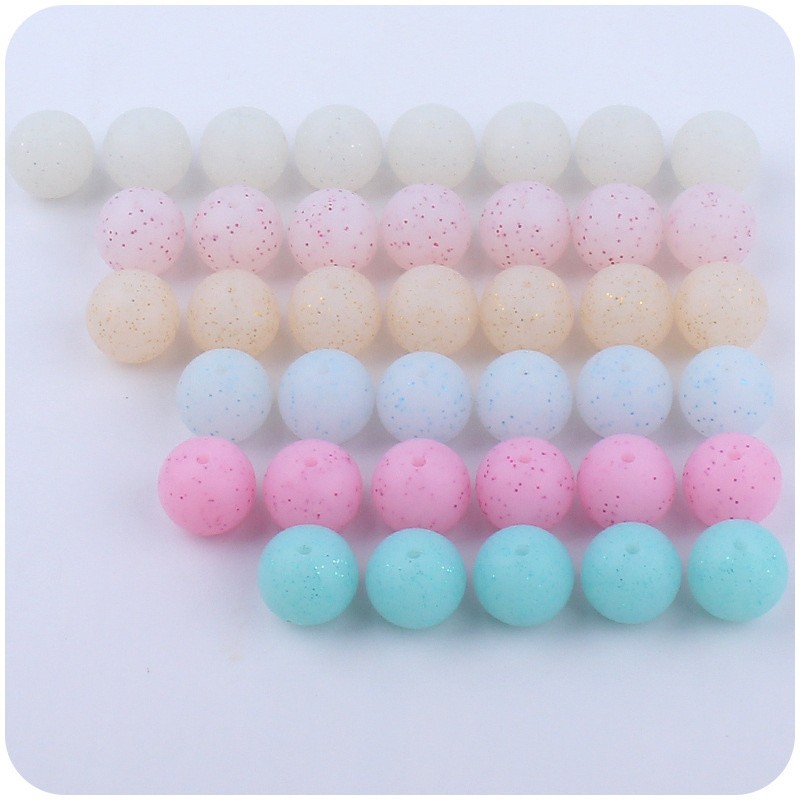 100pcs 12/15mm Baby Silicone Beads Round Pearl Ball Food Grade Silicone Pacifier Chain Teether Toys Accessories