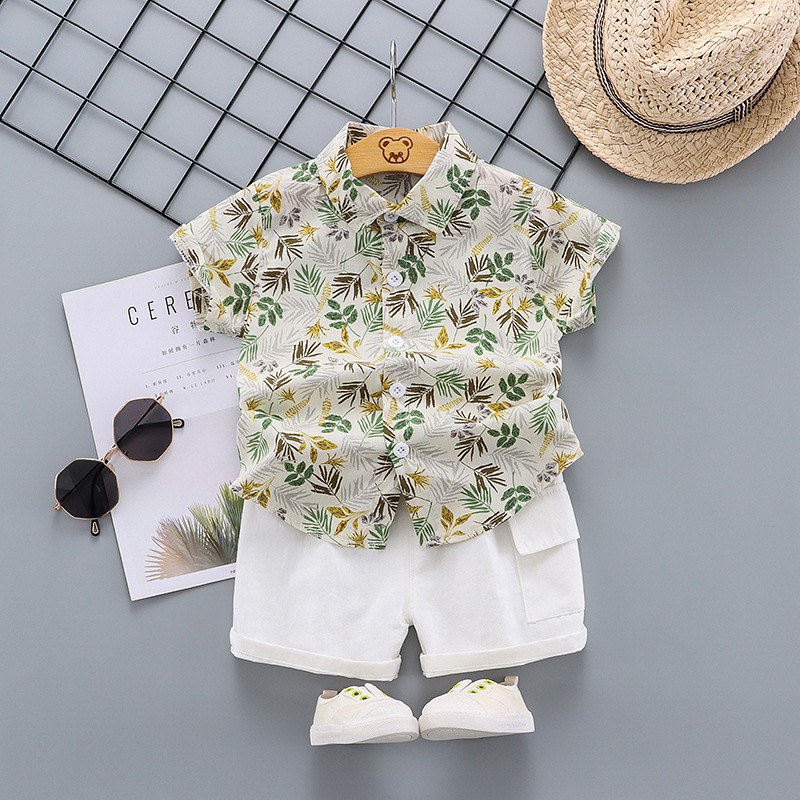 New Summer Baby Clothes Suit Children Boys Fashion Printed T-shirt + Pants 2 Pieces/Set Toddler Sports Casual Uniforms Kids Tracksuits