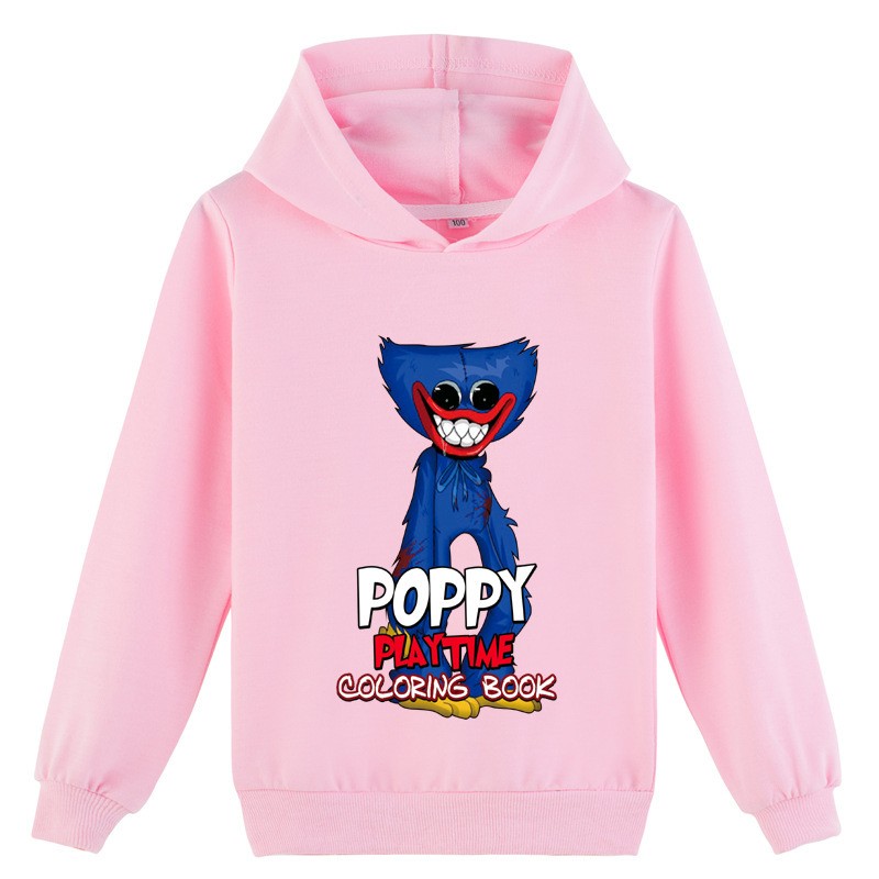 Casey Messi Poppy Play Costume Kids Pullover Hooded Boys Fashion Harajuku Scary Heji Yuuji Sweatshirt Girls Horror Clothes