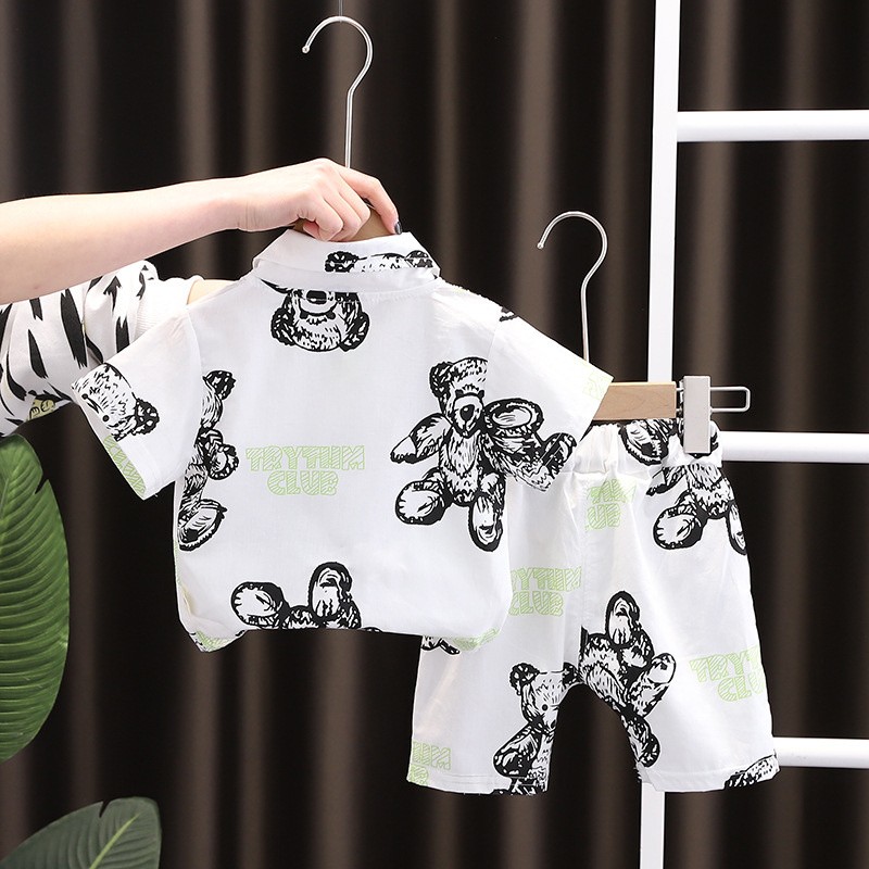 New summer baby clothes suit children boys girls fashion cartoon shirt shorts 2pcs/sets baby casual outfit kids tracksuits