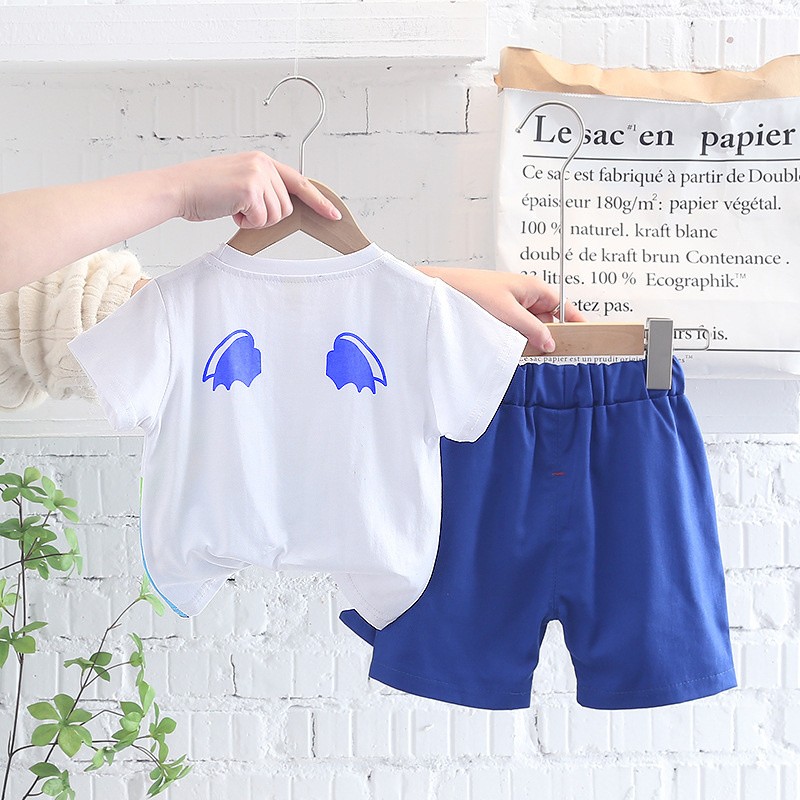 New summer baby boys children's clothing girls cute cartoon cotton T-shirt shorts 2pcs/sets baby casual outfit kids sportswear