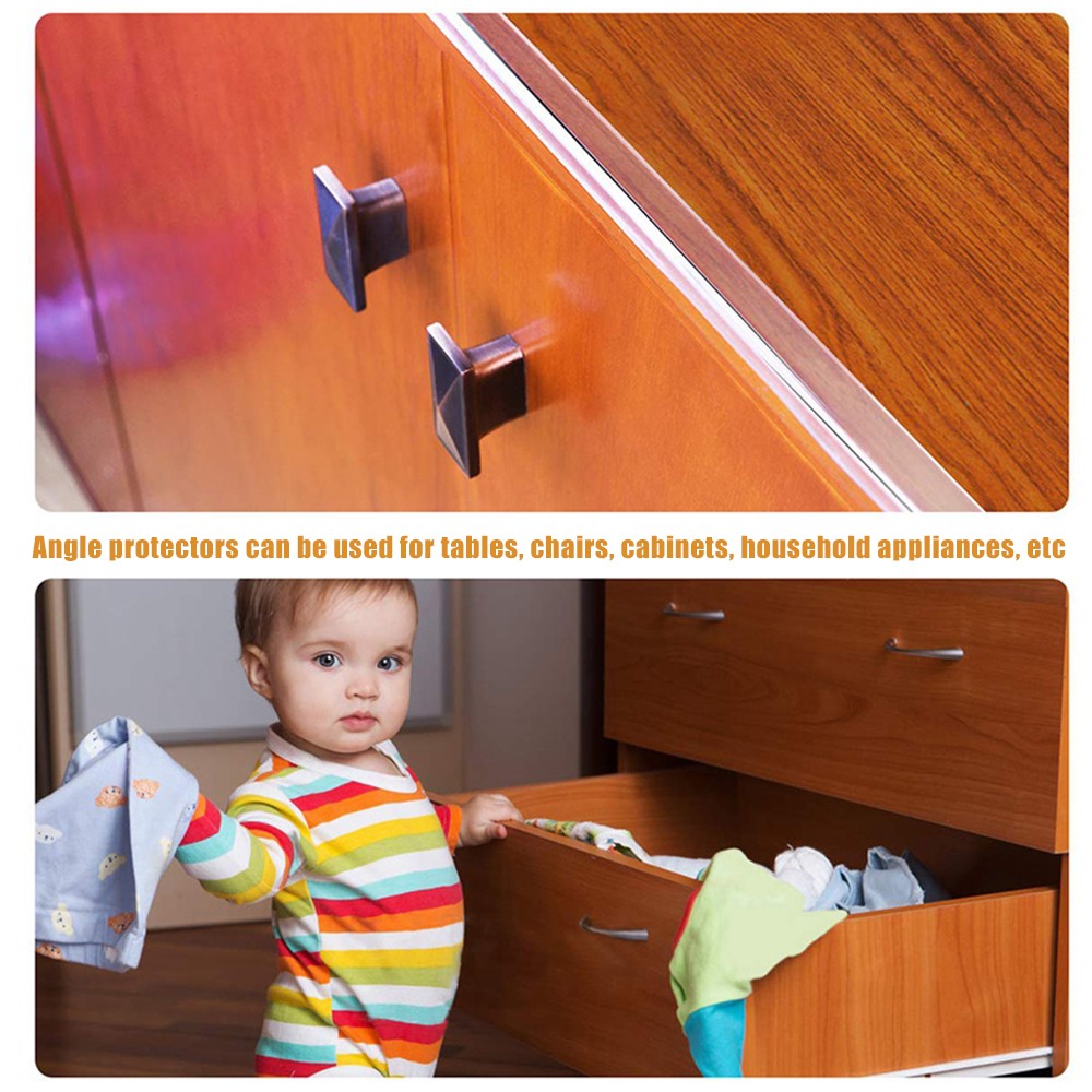 3M Infant Baby Safety Side Protection Strip Guard Transparent Table Edge Furniture Corner Protectors Soft PVC Bumper