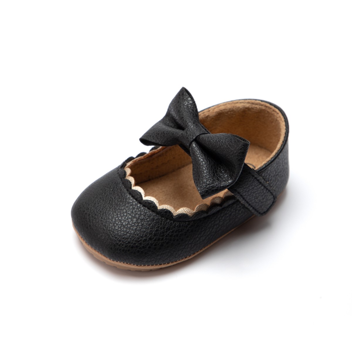 Baby Casual Shoes Baby Boy Bowknot Non-slip Rubber Soft Sole Flat PU First Walker Newborn Baby Girl Accessories