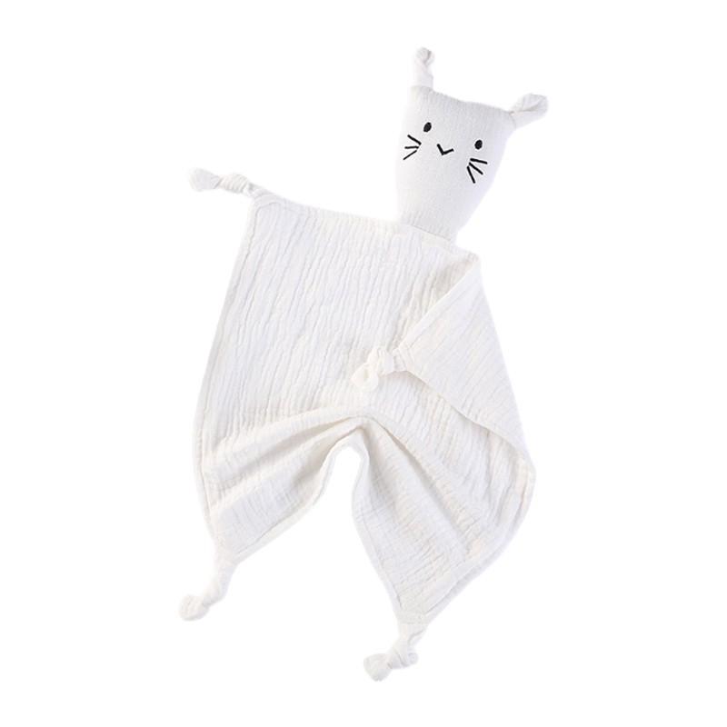 Baby Soother Appease Towel Bib Soft Animal Cats Doll Teether Infant Comfort Sleeping Nursing Cuddling Blanket Toys Shower