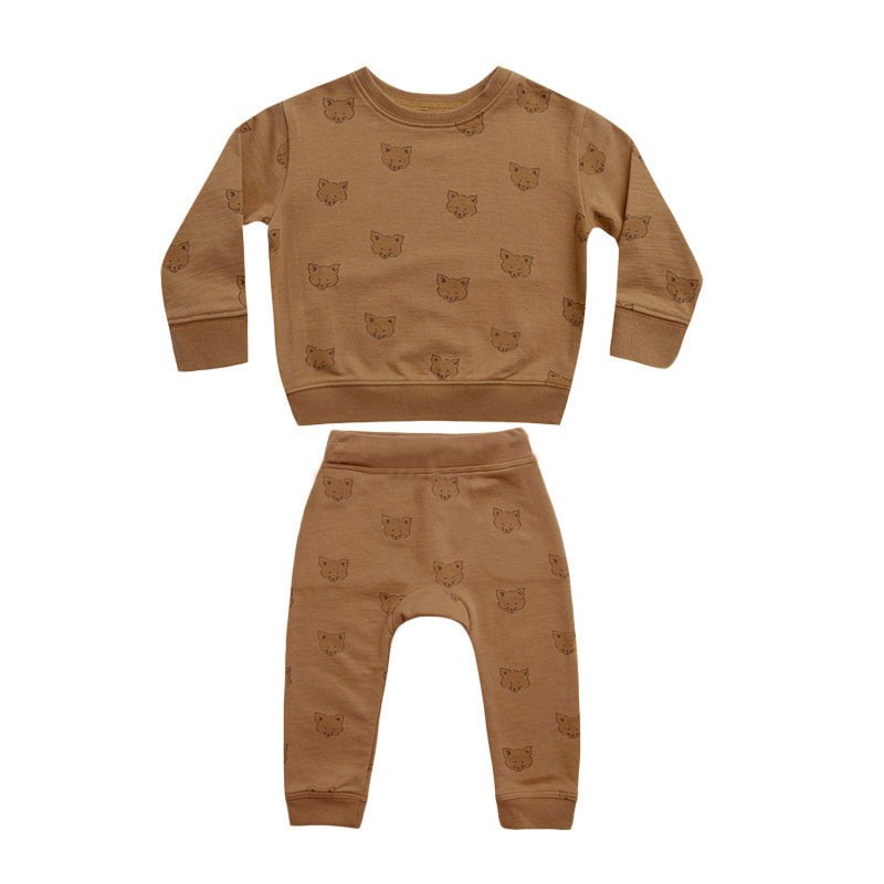 New Autumn Winter New Born Boys Pajamas Suit Sweatshirt + Pants 2pcs/set Infant Cotton Clothes for Baby Girls Boys