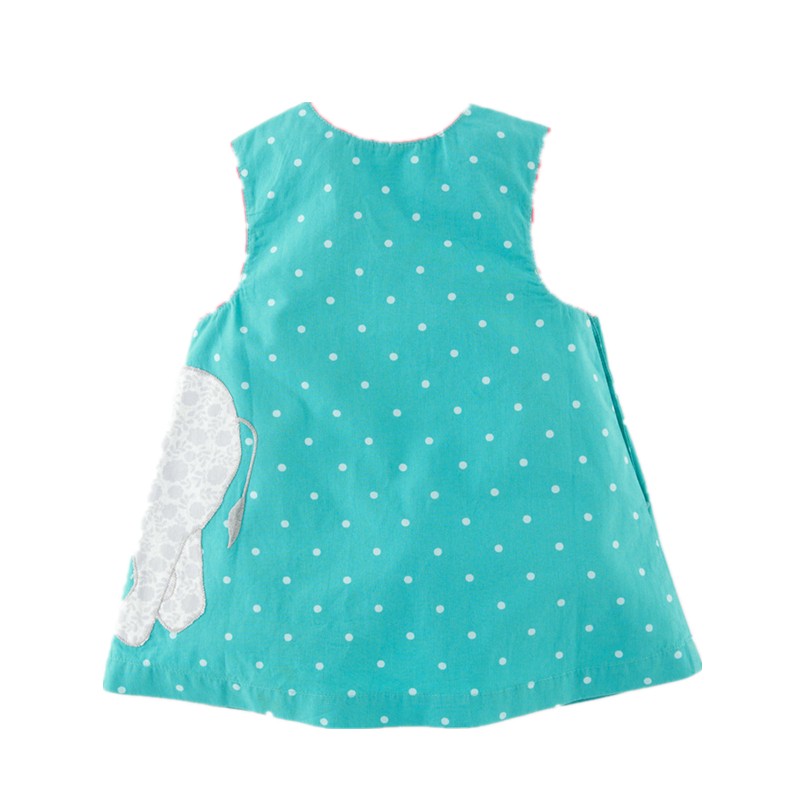 Girls Summer Dress Kids Cotton Sleeveless Dresses Children Dots Animal Pattern Princess Dress Baby Girl Casual Clothes Cute Tutu