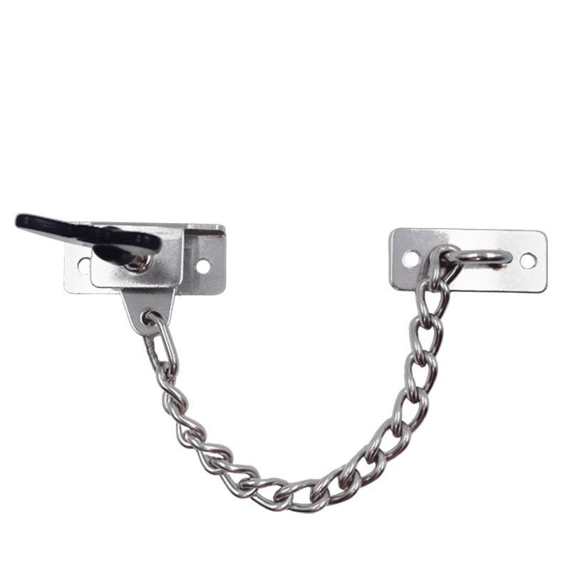 1 Set 2pcs Children's Safety Lock Non-Punching Window Lock Inside Window Lock Window Limit Stainless Steel Anti-theft Chain