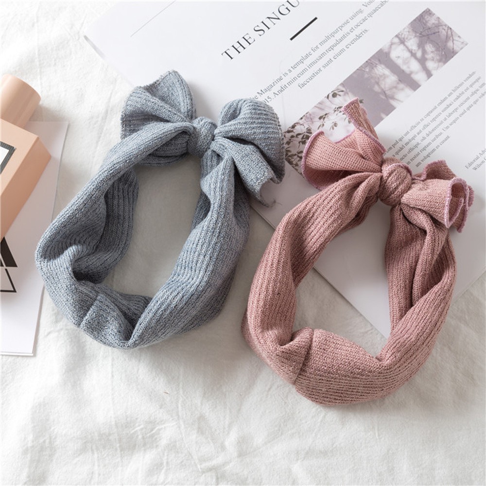 Baby Headband Knitted Headband Toddler Headbands For Girls Wide Soft Solid Color Crochet Knit Elastic Hairband Fashion Tiara