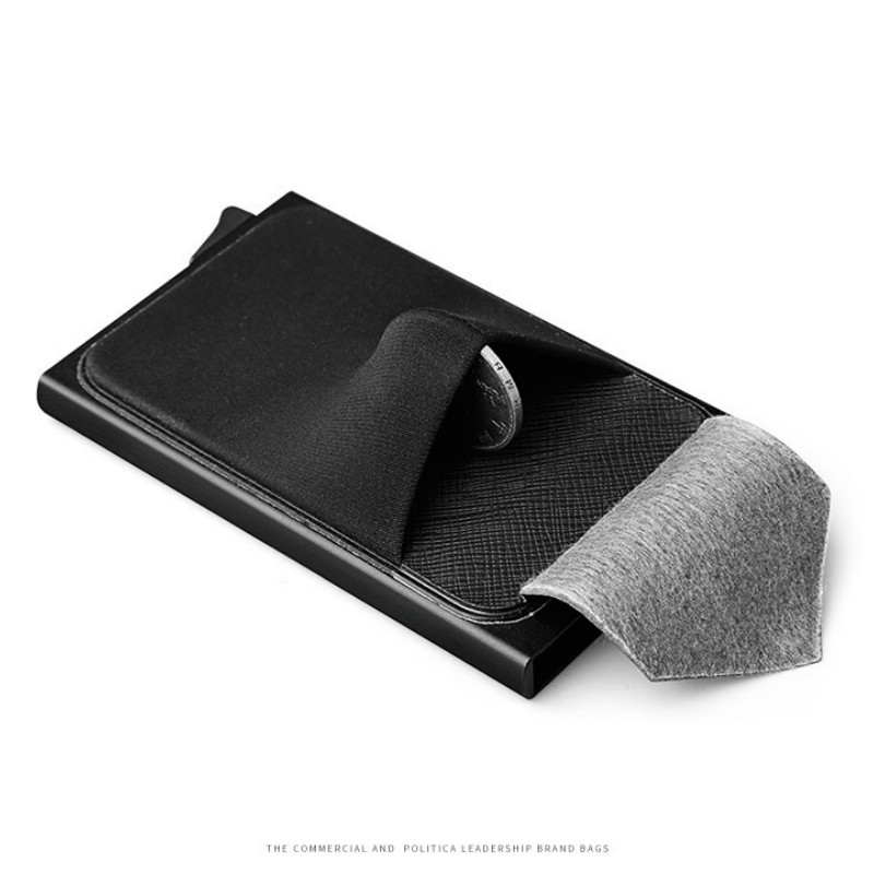 Aluminum ID Card Holder, Business, Metal, for Men, Radio Frequency