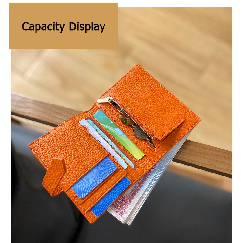 New Thin Clutch Phone Bag Women Wallets Luxury Long Hasp Lychee Pattern Coin Purses Female Solid Brand