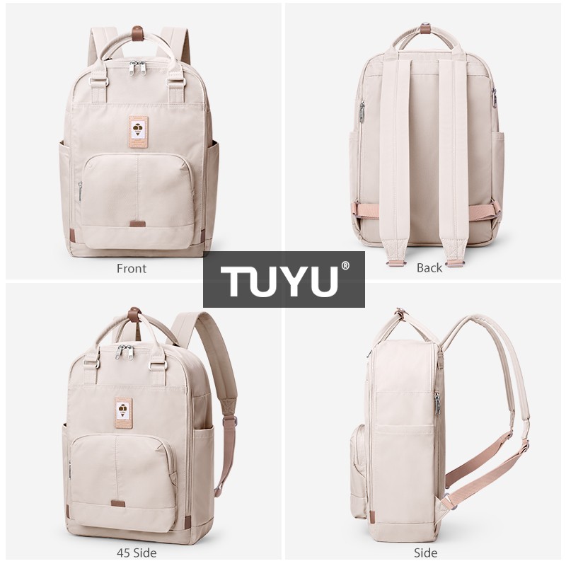 TUYU Original Designer Backpack Women Girls Travel School Shoulder Bag Large Capacity Waterproof Nylon Laptop Book Storage 15L