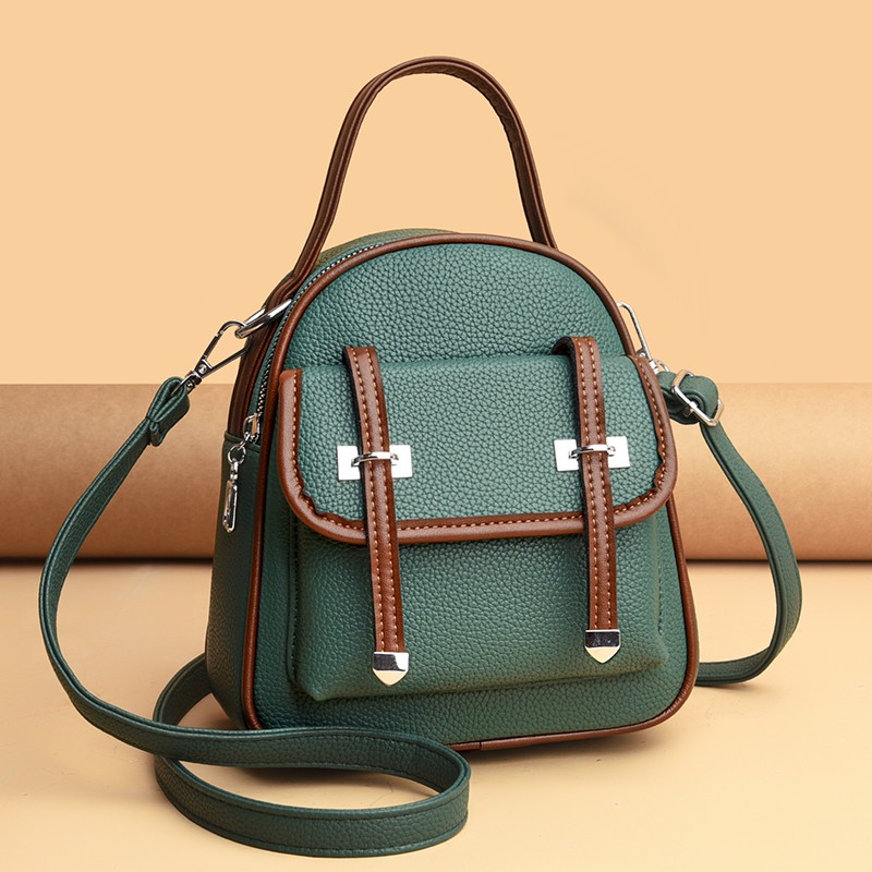 Fashion Vintage Leather Women Shoulder Bag Backpack Multifunctional Luxury Handbag Women Messenger Bags Female Crossbody Bags