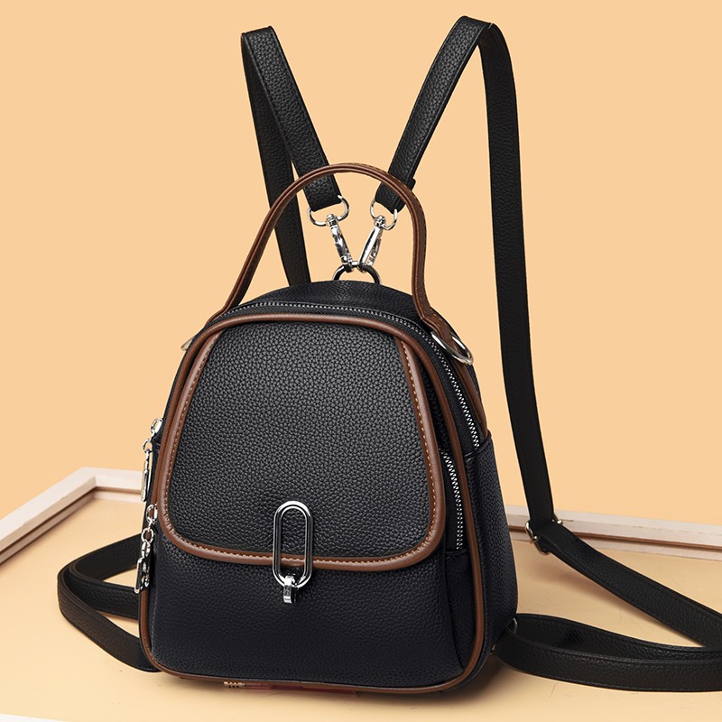 Fashion Vintage Leather Women Shoulder Bag Backpack Multifunctional Luxury Handbag Women Messenger Bags Female Crossbody Bags