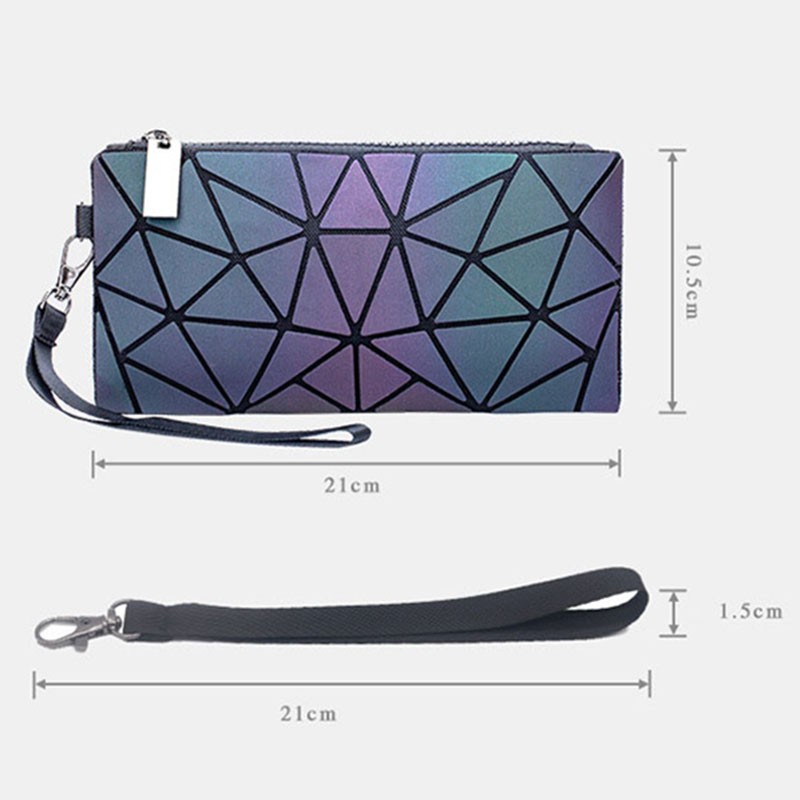 New Money Pack Small Female Wallet Thin Women Luminous Geometric Paw Bag For Women 2020 Coin Purses Clutch Wallets Money Bag