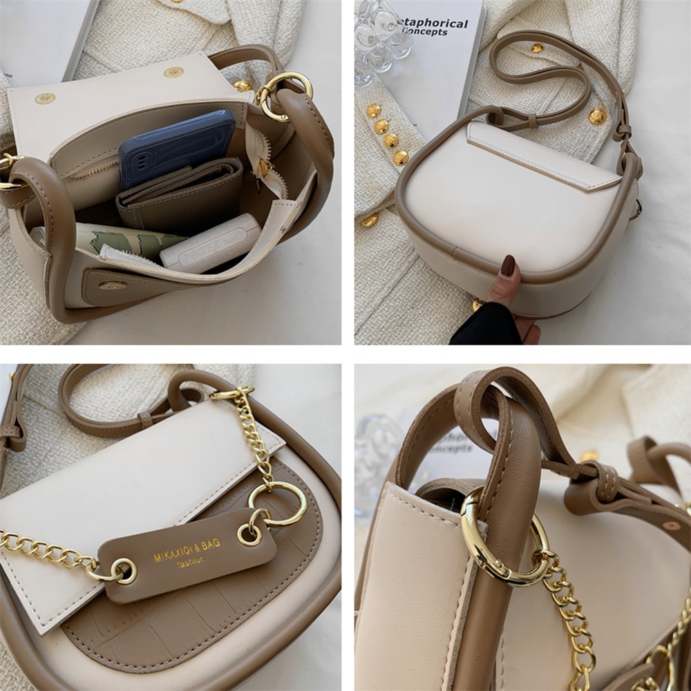 Burminsa Small Saddle Shoulder Crossbody Bags for Women Brand Designer Half Circle Flap Armpit Soft Ladies Handbags Spring 2022