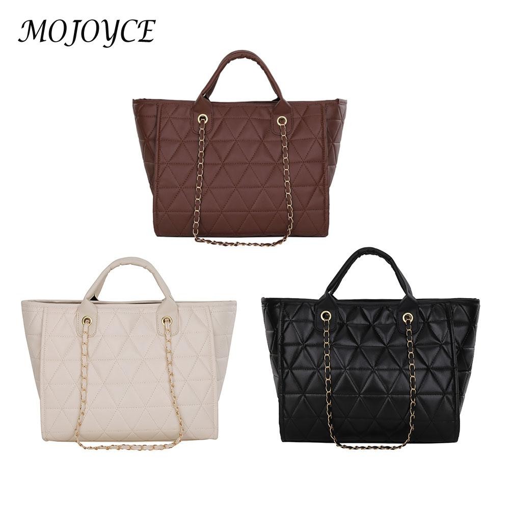 Fashion Women PU Thick Chain Handbag Purse Large Lady Casual Messenger Bags For Women Girls Outdoor Shopping