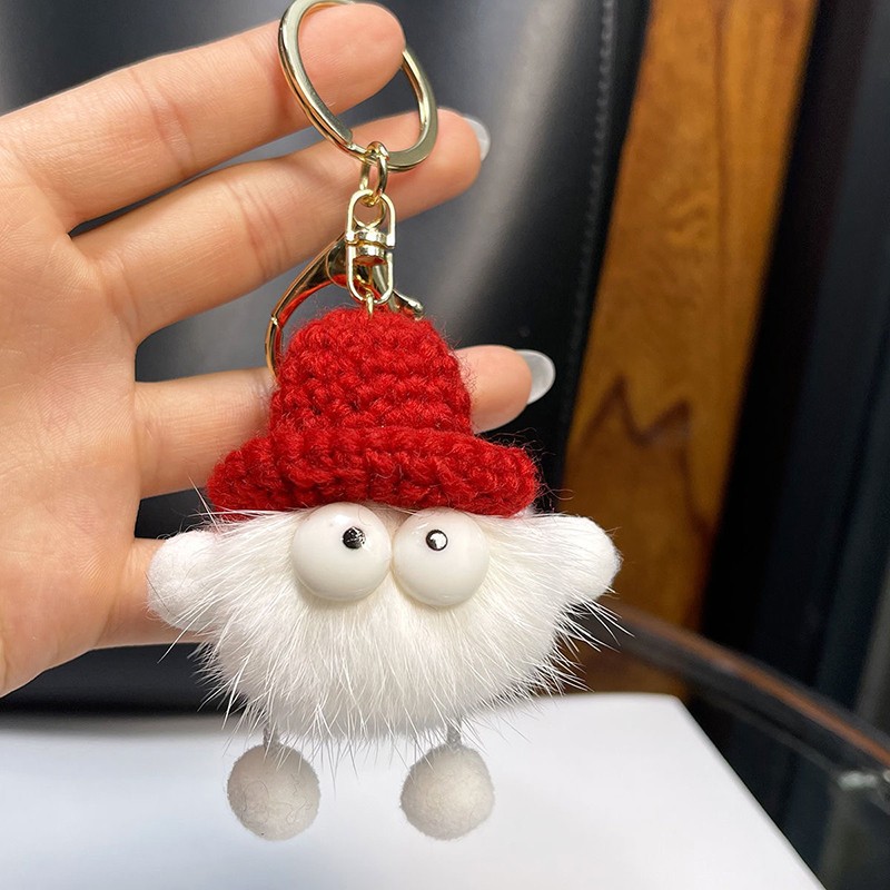 Cute Mink Keychain Diecast Car Key Ring Bag Keychain Accessories