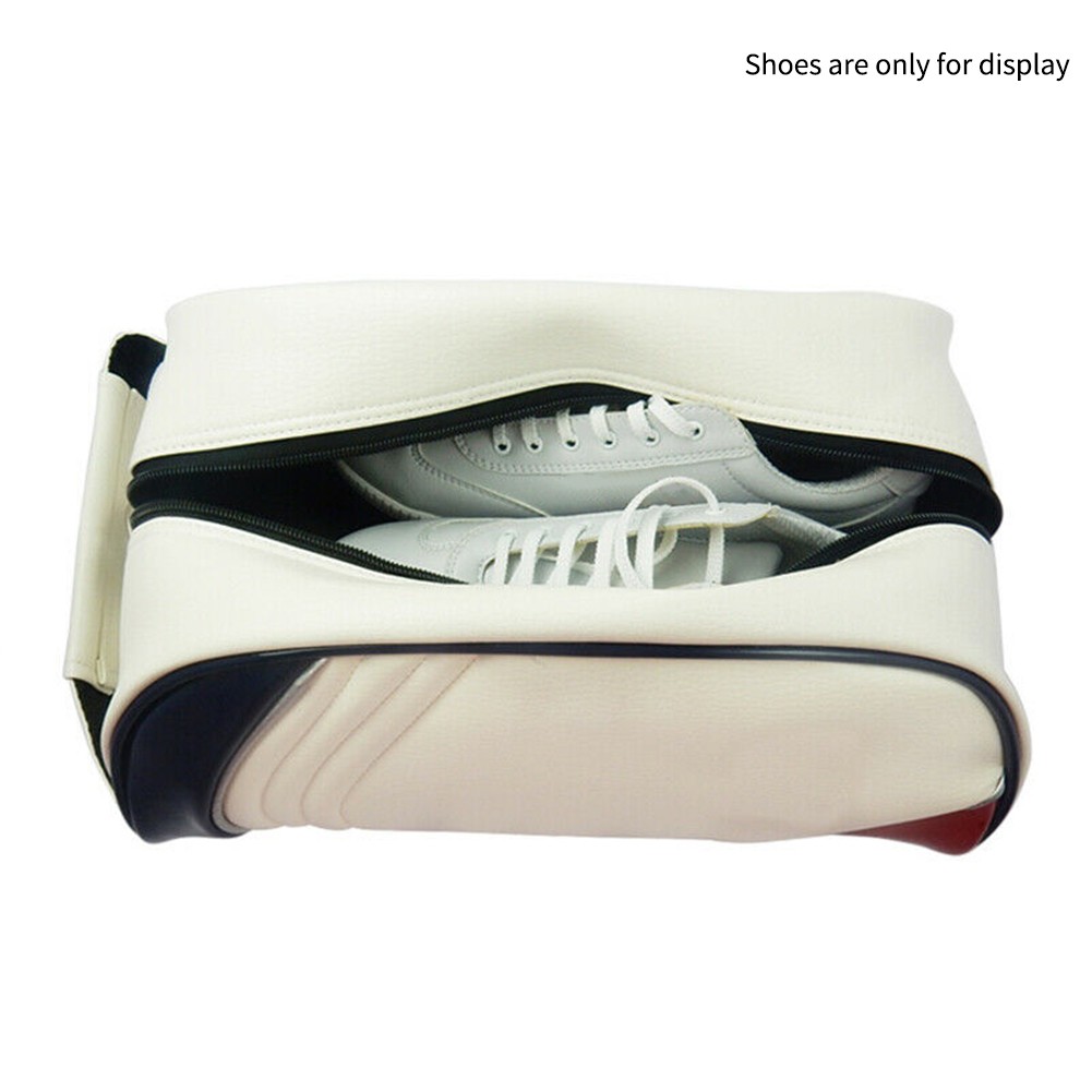 Travel Golf Shoes Bag Organizer Waterproof Portable Multifunctional Zipper Carrying Sports Camping Gym PU Dustproof Leather Dustproof Outdoor