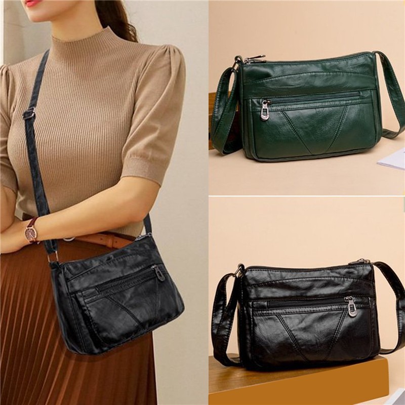 High Quality Women Soft PU Leather Shoulder Bags For Women Multilayer Classic Crossbody Bag Luxury Designer Handbags Purses