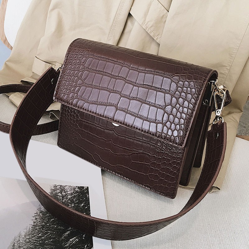 Women Designer Luxury Handbag 2022 New Fashion High Quality PU Leather Women Bags Crocodile Pattern Shoulder Messenger Bag