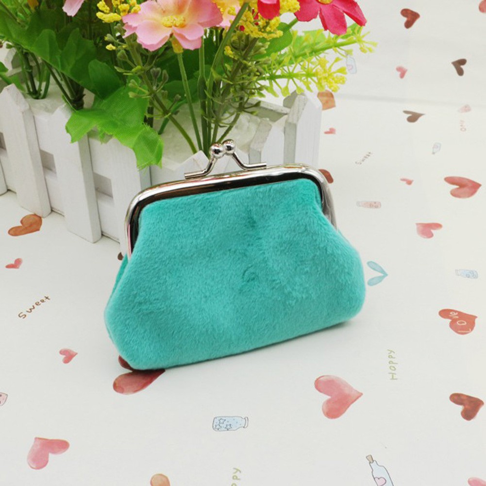 Women Corduroy Small Wallet Coin Purse Clutch Handbag Bag Girls Card Holder Keychain Bag Sanitary Napkins Travel Makeup Bag