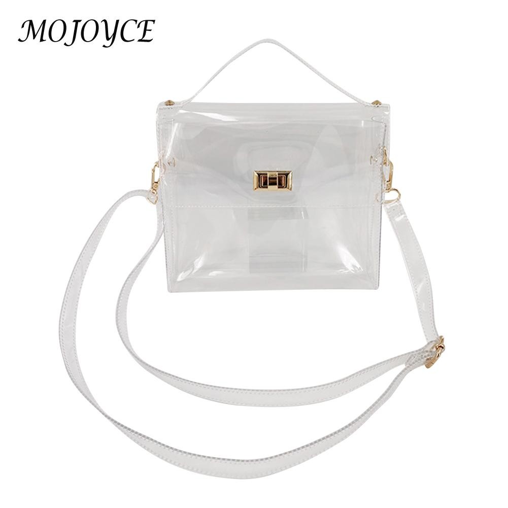 Women Bags Chain Shoulder Bags PVC Passenger Handbag Transparent Bags For Women Outdoor Shopping Travel Bag