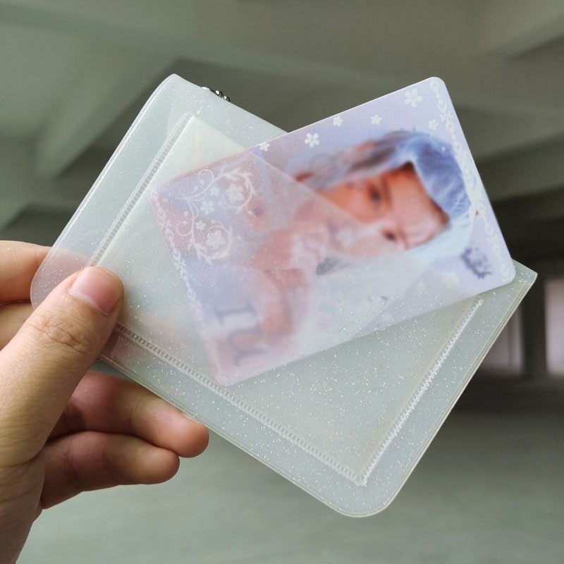 Fashion Transparent Waterproof PVC Women Card Case Business Card Holder Men Card Bag ID Card Small Wallet Girls Coin Purse