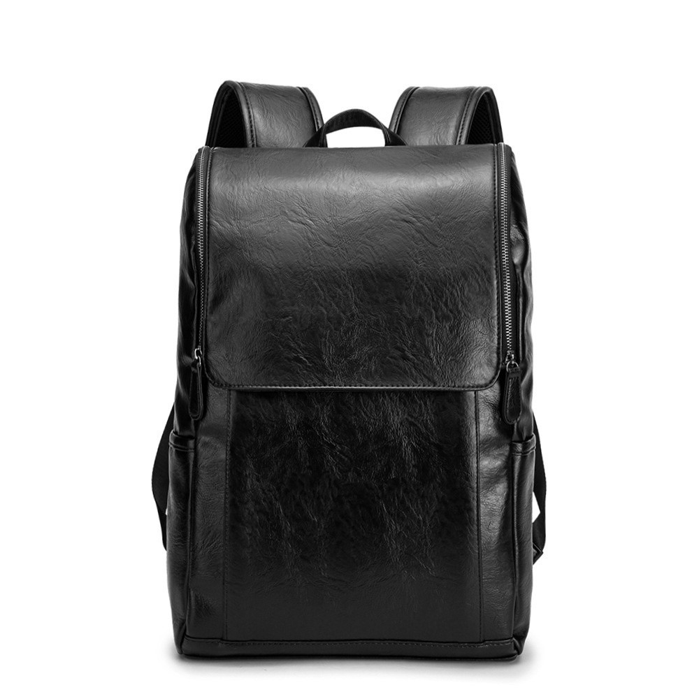 New faux leather backpack outdoor backpack student school bag leisure bag computer bag fashion men's bag