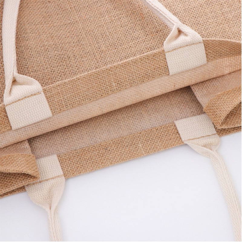 Reusable duffel bag eco-friendly burlap grocery beach shopping bags X7YA