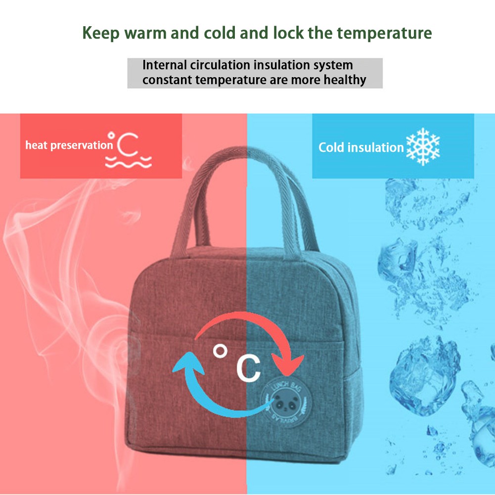 Lunch Bag Thermal Insulated Lunch Box Tote School Office Portable Cooler Bento Pouch Lunch Container Food Storage Bags Handbag