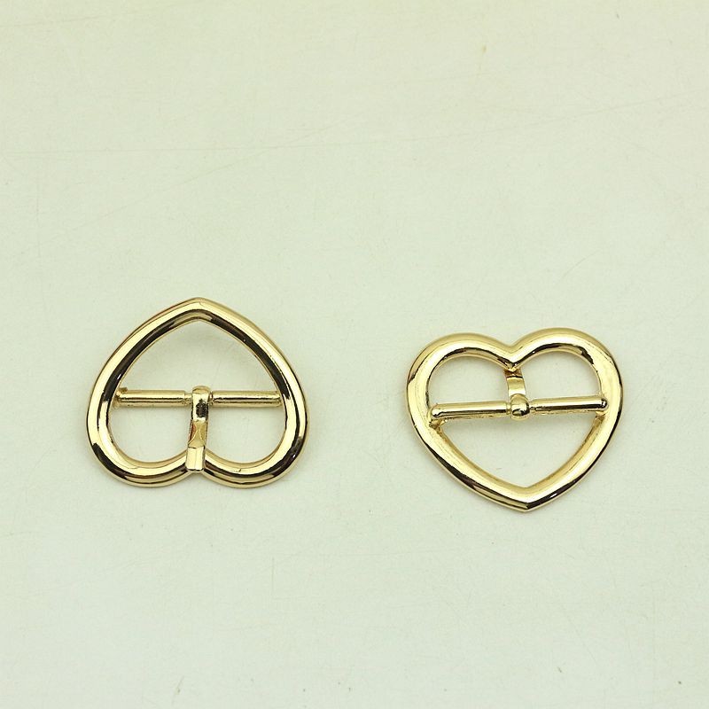 20pcs ID30mm Fashion Metal Heart Pin Buckles Strap Belt Adjust Adjuster Clasp Hook DIY Clothes Shoes Decoration Buckle