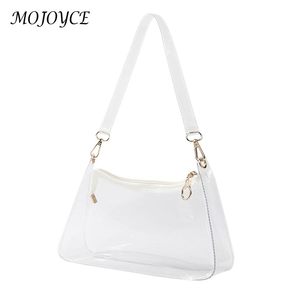 Ladies PVC Transparent Bag Fashion All-Match Messenger Bag Women Travel Handbag for Ladies Women Outdoor Shopping