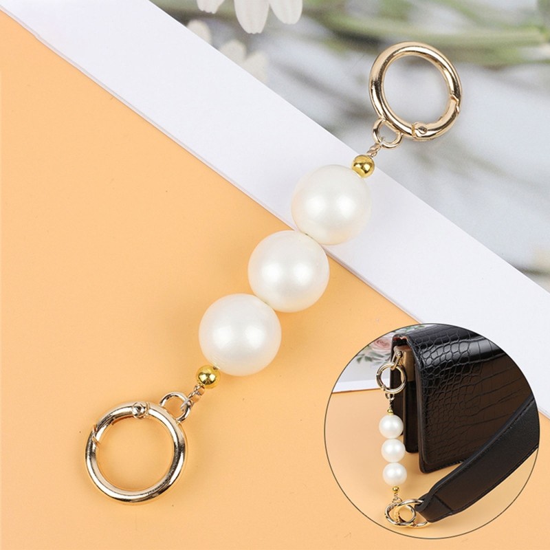 X7YA Bag Strap Extender Artificial Pearl Replacement Chain Straps for Purse Clutch