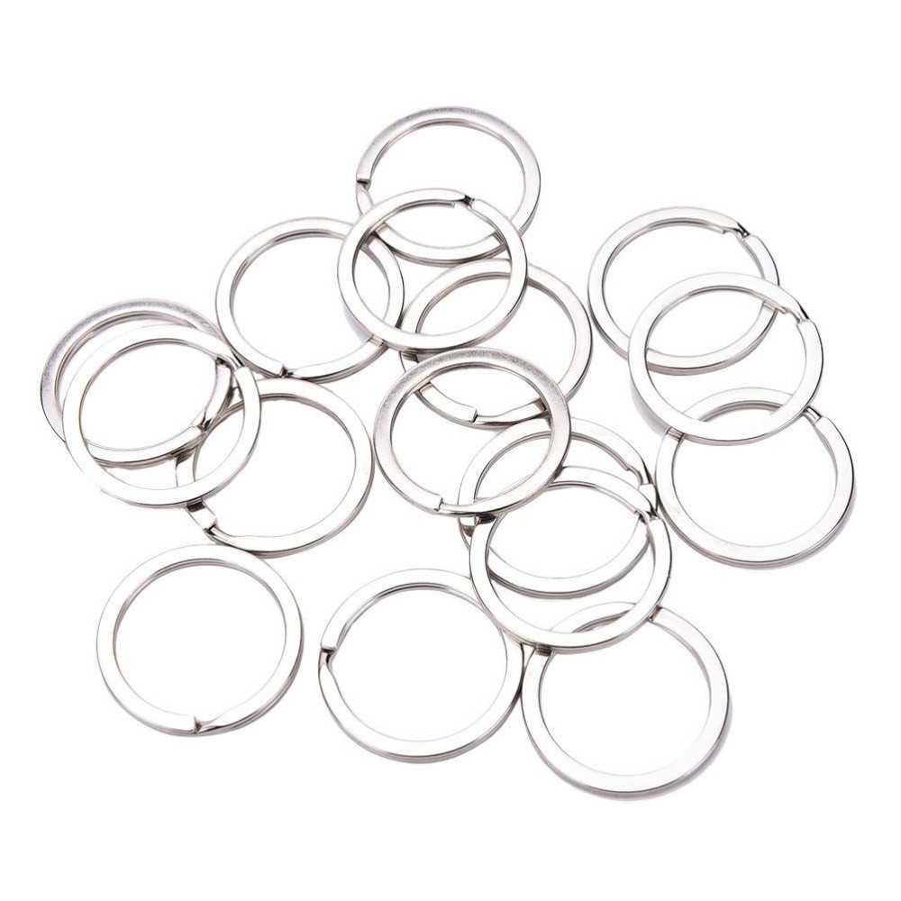 100pcs Webbing Bag Webbing Dog Chain Buckles 25mm Stainless Steel Key Hole Ring Keychain Wholesale Snap Clasp Clip O Rings