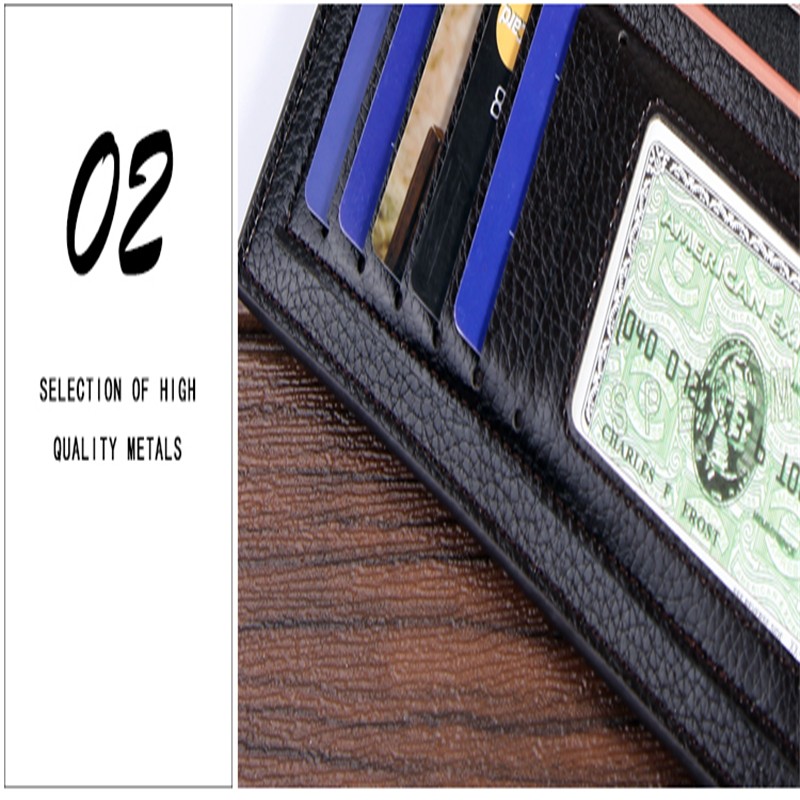 Lkeep PU Leather Wallet Male Slim Luxury Men Long Zipper Clutch Black Card Slot Money Bag Male Purse