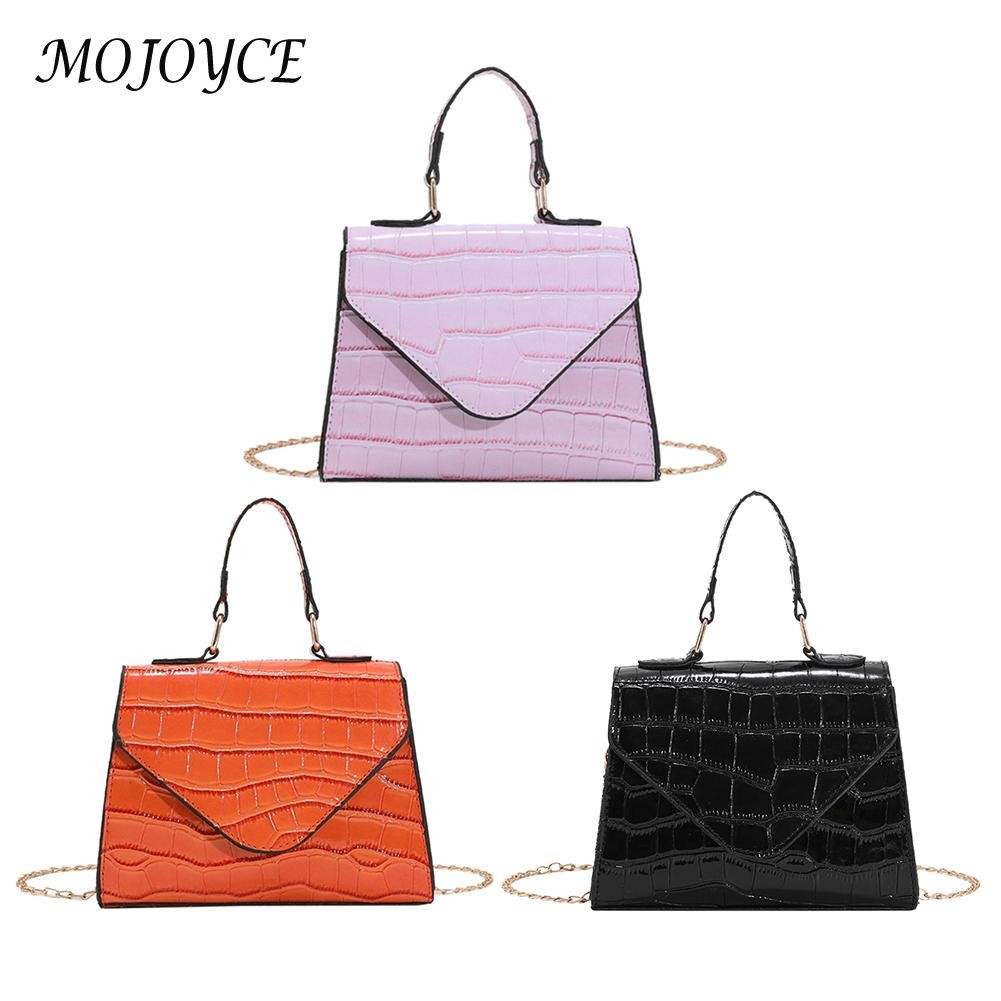 PU Crocodile Pattern Shoulder Crossbody Bag Tote Small Lady Messenger Clutch Bag for Women Men Business Travel