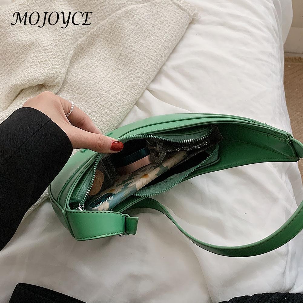 Women's PU Leather Messenger Bag Casual Lady Small Crossbody Bag Solid Color Luxury Designer Female Bag Ladies Simple Underarm Bag