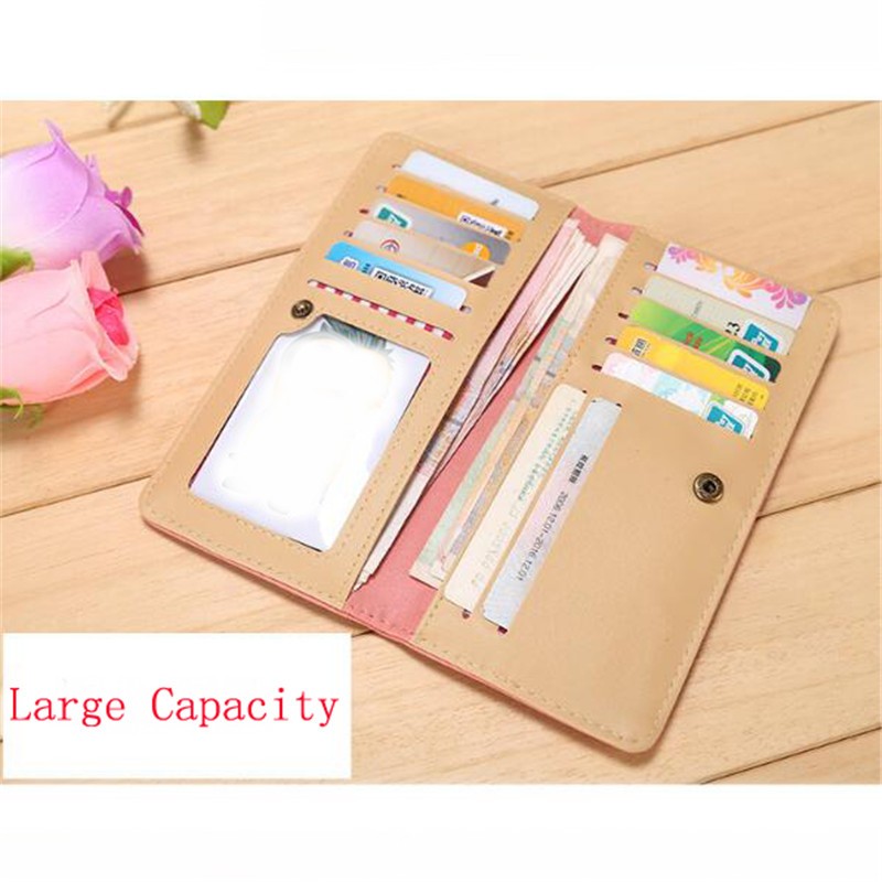 Long Women Wallet Soft Matte Retro Money Clutches PU Leather Wallet Slim Personality Fashion Money Wallet Purse ID Card Holder