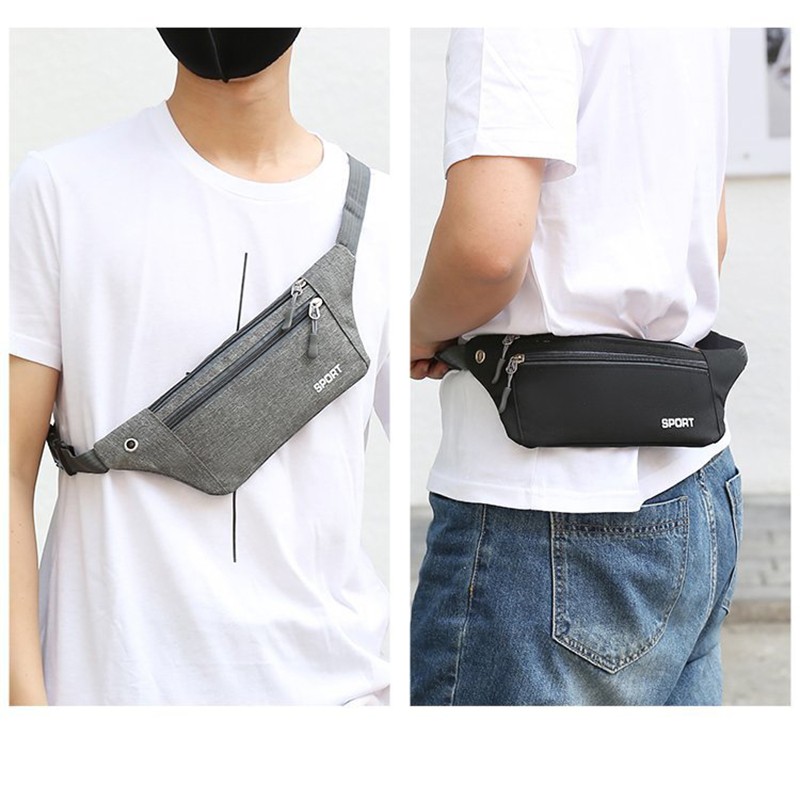 Pocket bag men's close fitting thin Oxford cloth mobile phone pocket change men's shoulder bag cashier business pocket