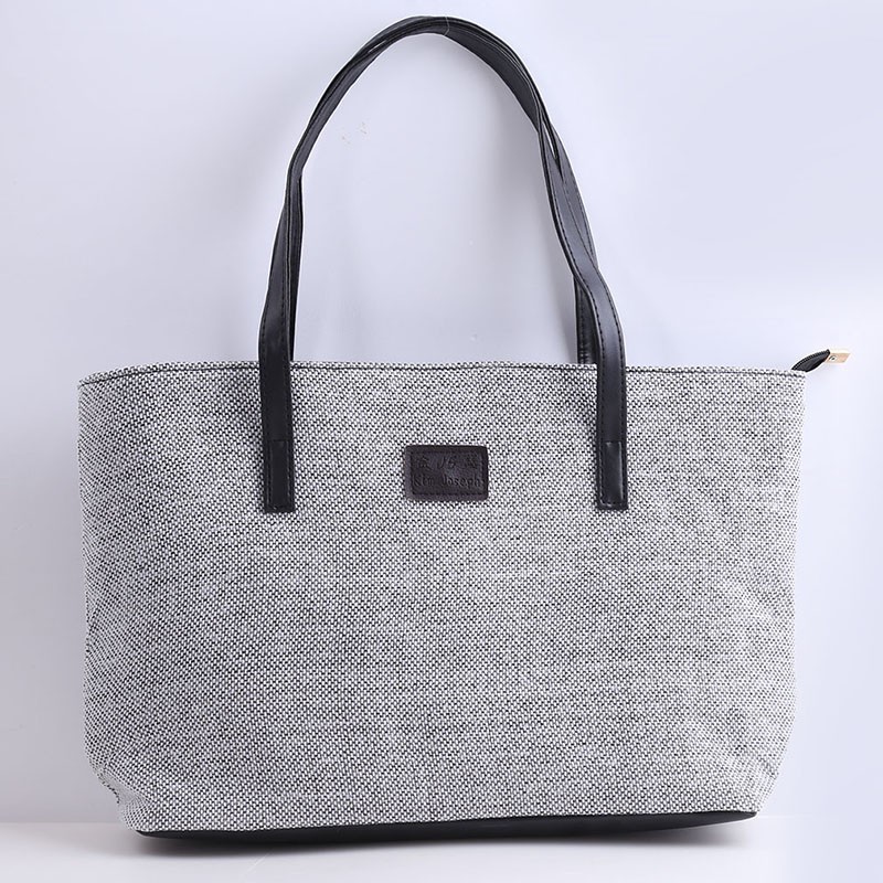 Canvas Women Bag Large Capacity Women Shoulder Bag Female Casual Bags Appliques Portable Shopping Bag Lady Casual Handbag