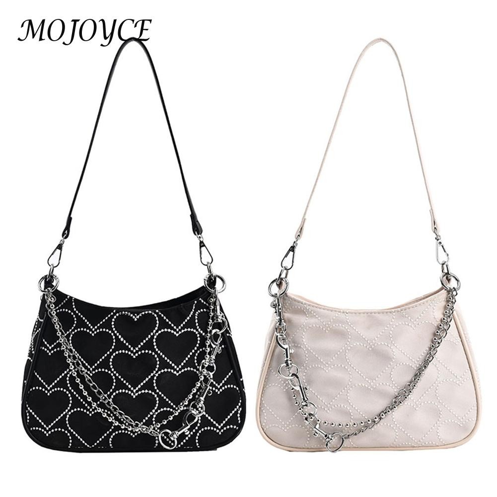 Hearts Women Underarm Bag Fashion Chain Shoulder Bag Handbag Female Casual Tote for Women Girls Birthday Gift