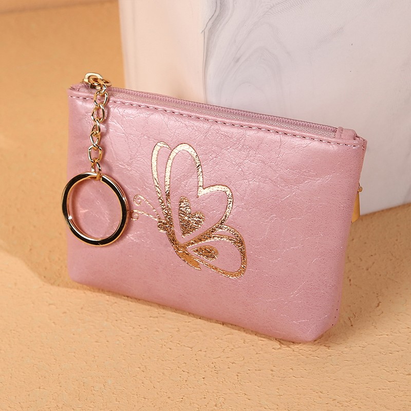 2022 New Small Zipper Coin Purse Female PU Leather Keychain Clutch Bag Brand Designer Women Wallet Small Lipstick Bag Wholesale