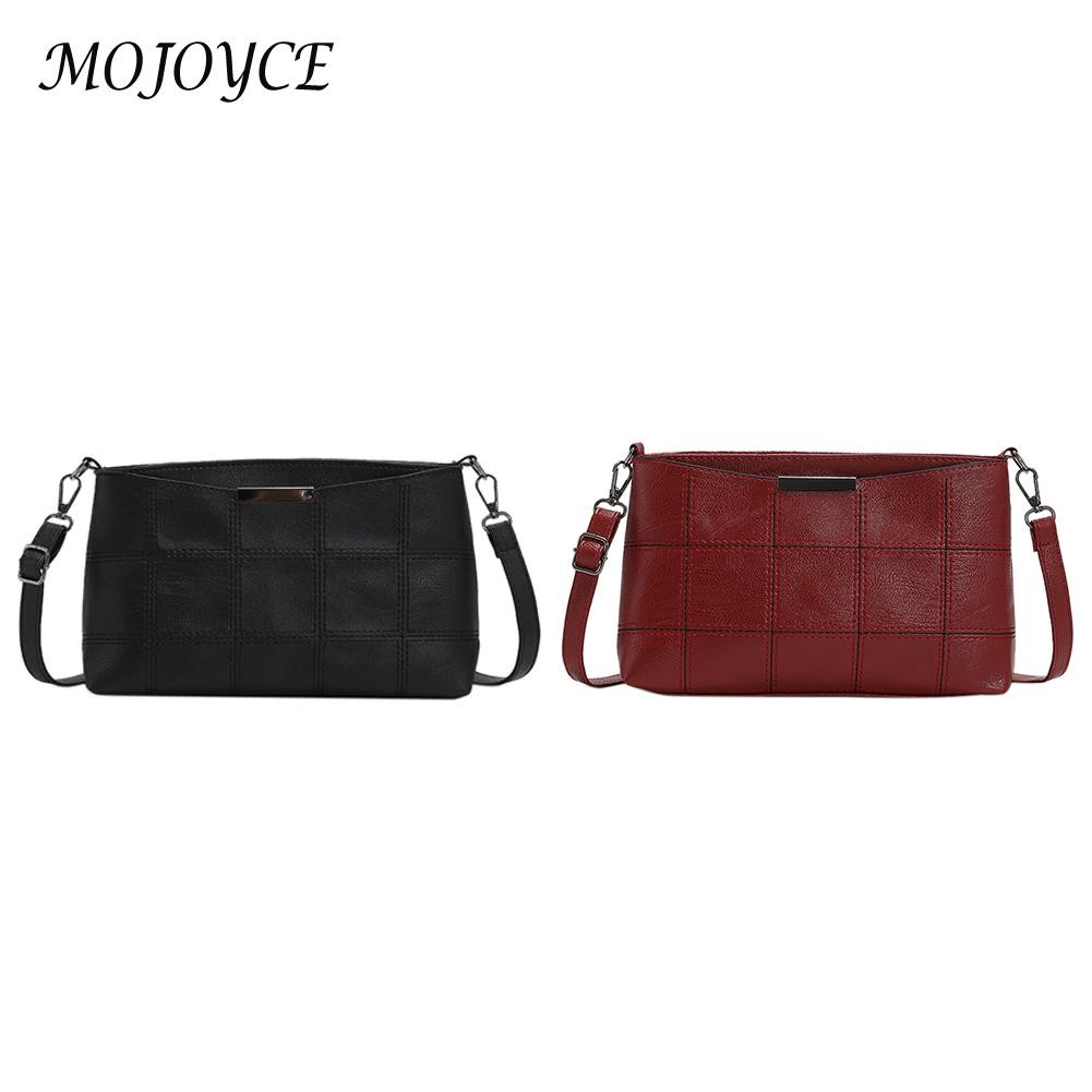 Exquisite female plaid thread shoulder crossbody bag ladies fashion leather handbag shopping bag for shopping