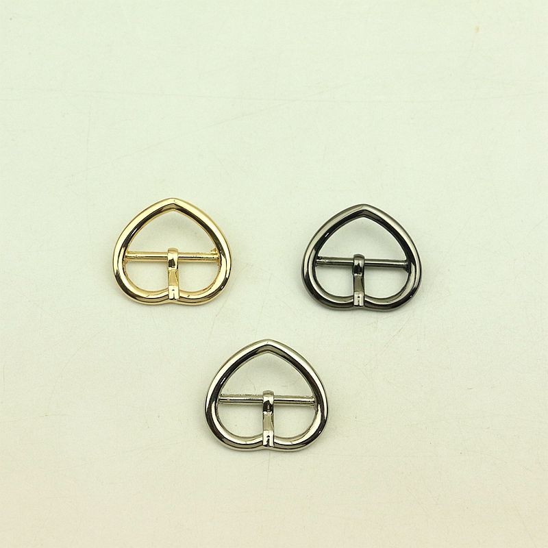 30pcs ID18mm Fashion Metal Heart Pin Buckles Strap Belt Adjust Adjuster Clasp Hook DIY Clothes Shoes Decoration Buckle