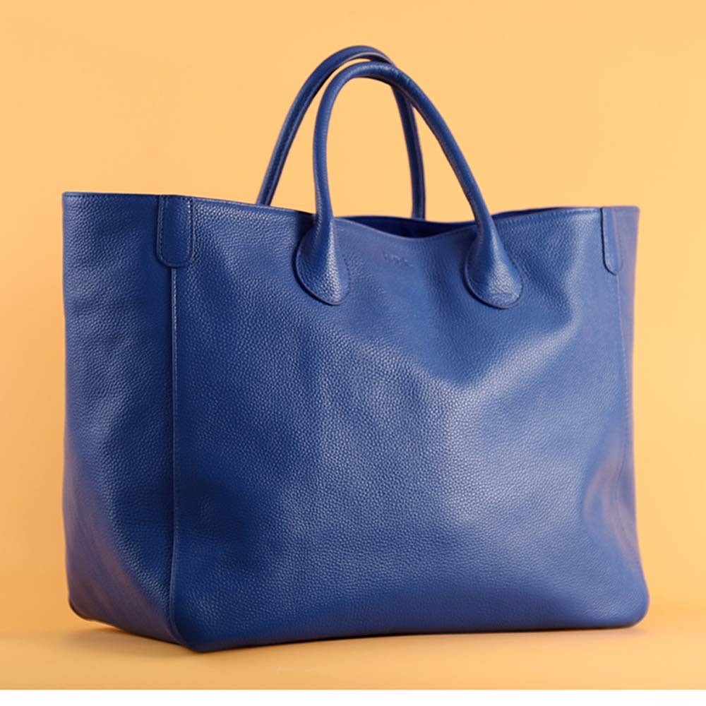 Big Size Tote Bag For Women Genuine Leather Handbags And Purses Cowhide Brown Big Shopper Bag Female Travel Handbag 2021 New