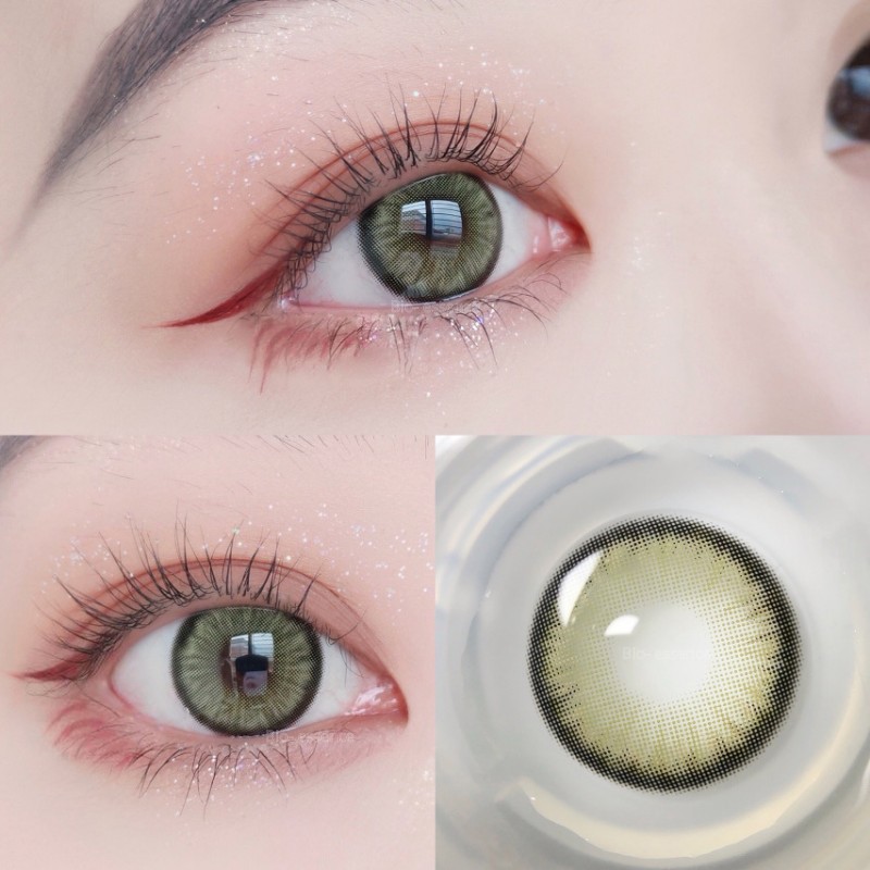 New 2021 1 Pair Colored Eye Contact Lenses Natural Brown Lens Monet Lens Blue Lens Gray Eyes Fashion Contact Lenses